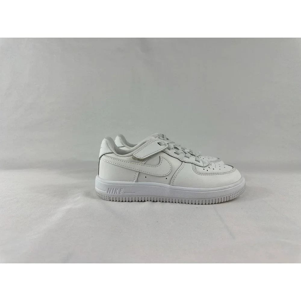 Nike Force 1 Low EasyOn (PS) Triple White Sneakers FN0237-111 Kids Size 13.5C